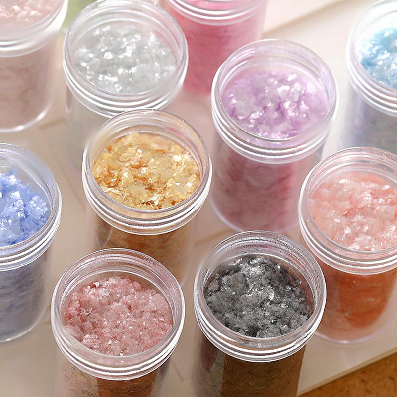 Mirror Iridescent Mixed Nail Glitter  Powder Holographic Spangles Flakes Nail Art Powder Gel Polish Manicure Accessories
