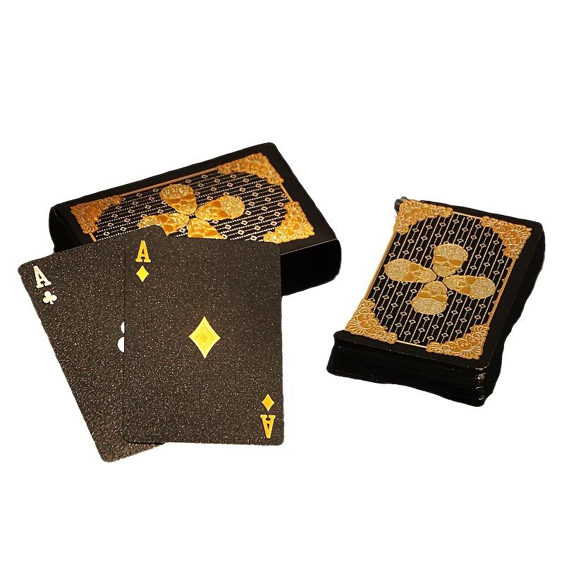 Vodotěsný černý lebkový hrací karty set 1 balíček a 50 kulatých rekvizit pro cool venkovní volnočasové stolní hry