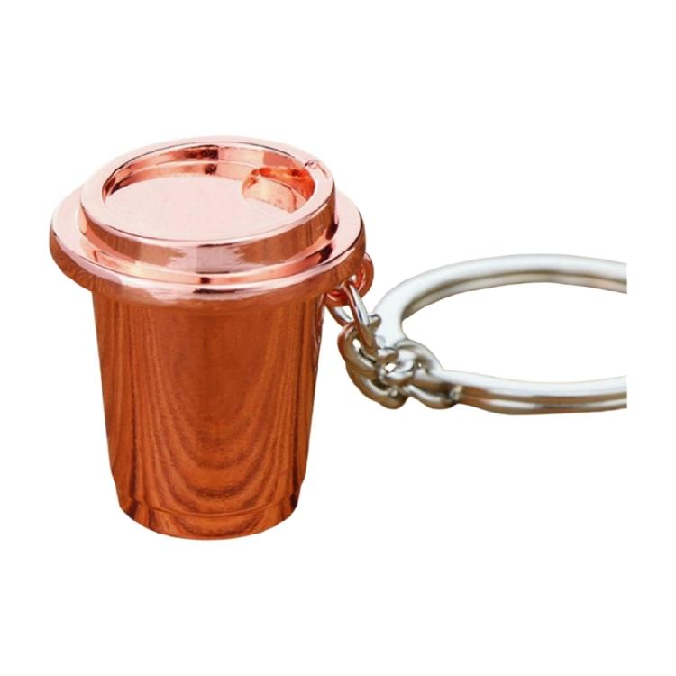 Fashionable Metal Espresso Accessory Keychain Fashion Key Pendant Coffee Theme Pendant Unisex Present for Coffee Fan