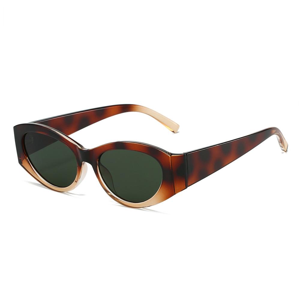 Retro Olive Green Cat Eye Sunglasses for Women Men Stylish UV Protection Trendy Fashion Street Style Eyewear