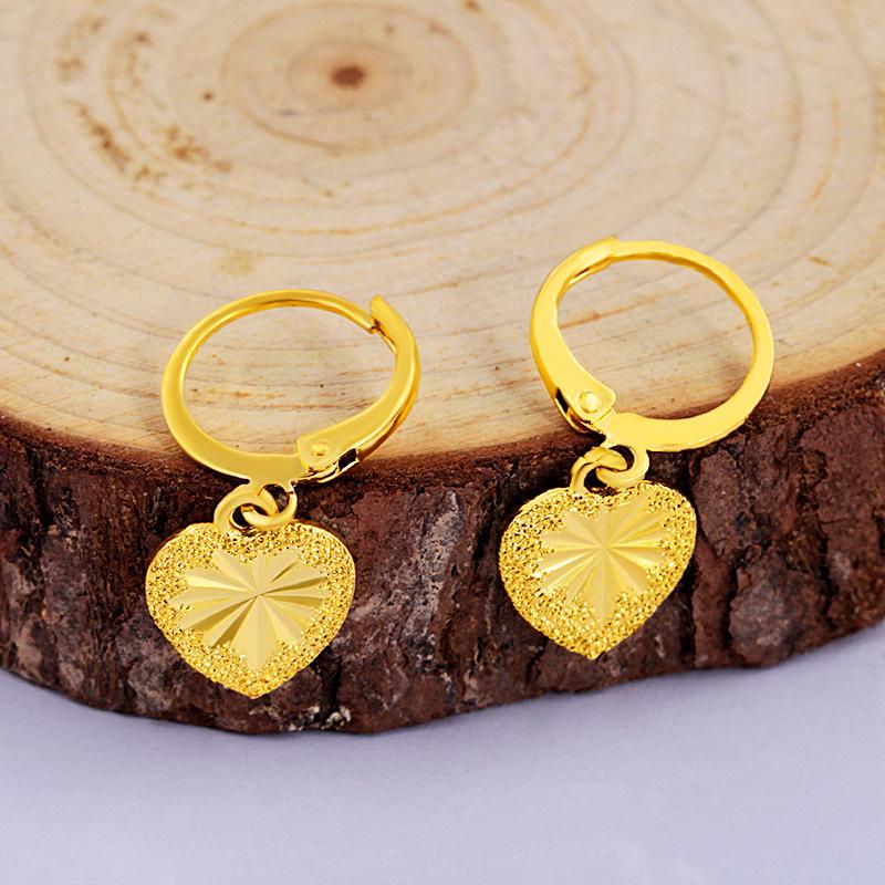 Nicht für immer verblassen 14 Karat Gold Schmuck Dorp Ohrring für Frauen Aretes De Mujer Orecchini Bizuteria Granat Granat Schmuck Ohrringe Mädchen