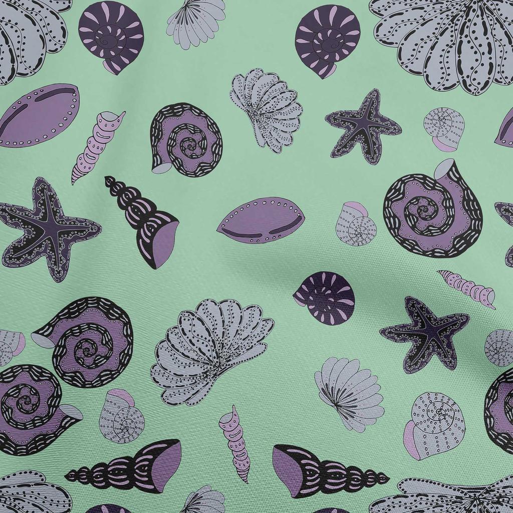 oneOone Popelina bawełniana, zakurzona zielona tkanina, morskie projekty do szycia, nadruki na tkaninie, 42 cale