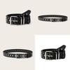 Fashionable Solid Color Star And Rivet Decor Women Belt For Casual Denim And Office Wear