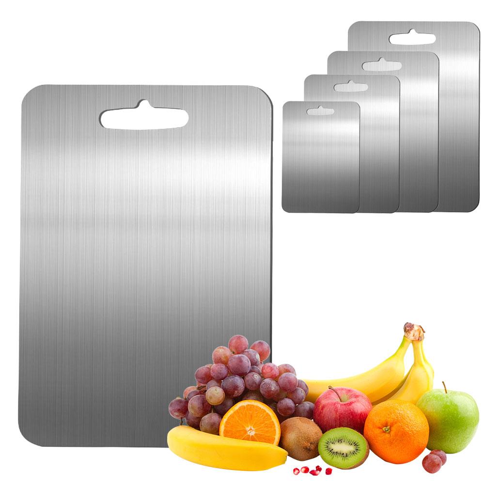 Thickened Stainless Steel Cutting Board Multi-Function Antibacterial Mildew-proof Rectangular Chopping Board Home Kitchen Tools