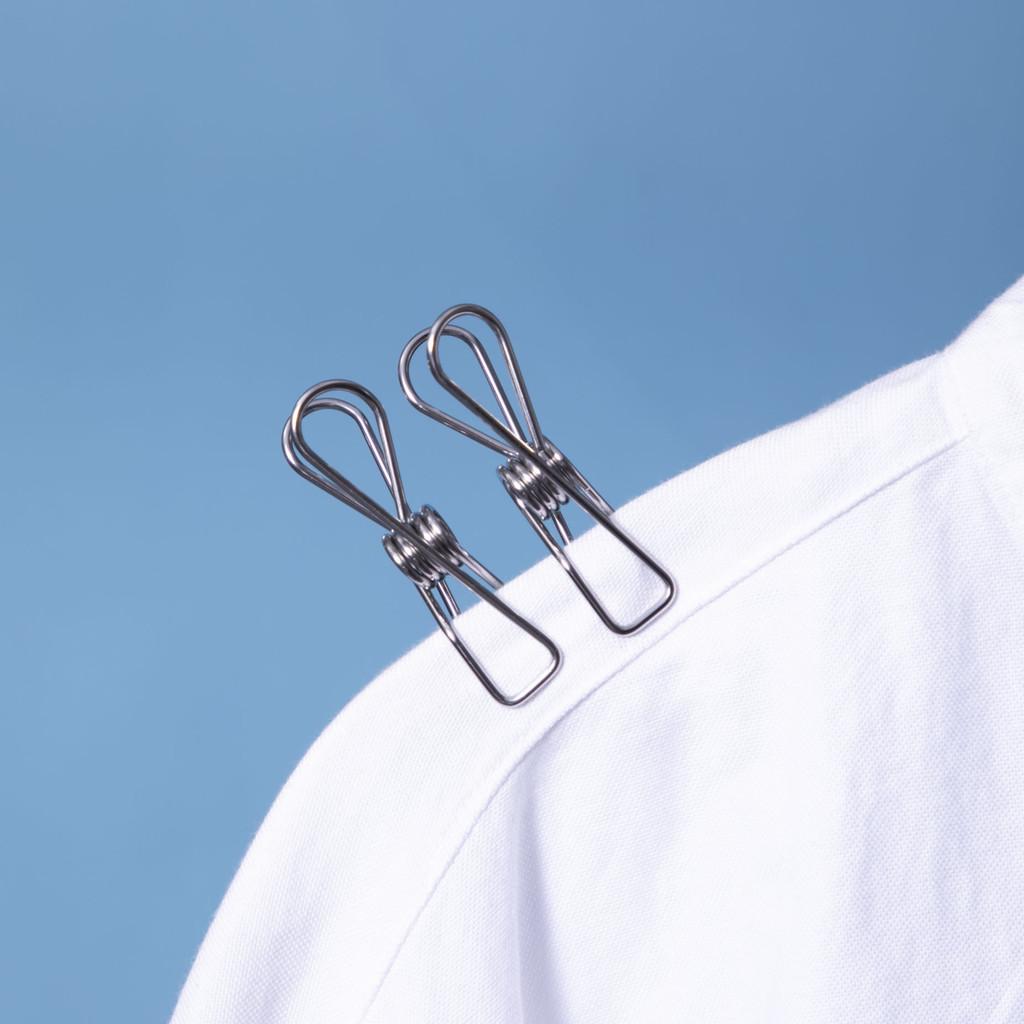 Stainless Heavy Duty Steel Laundry Clips With Antiwind For Indoor Drying Outdoor