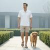 Men Quarter Zip Shirt Loose Fit Turndown Collar Short Sleeve Textured Shirt Casual Solid Color Golf Shirt for Office Daily Life Date