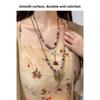 Adjustable Butterfly Pendant Necklace Chinese Ethnic Style Necklace Long Sweater Chain  Gifts