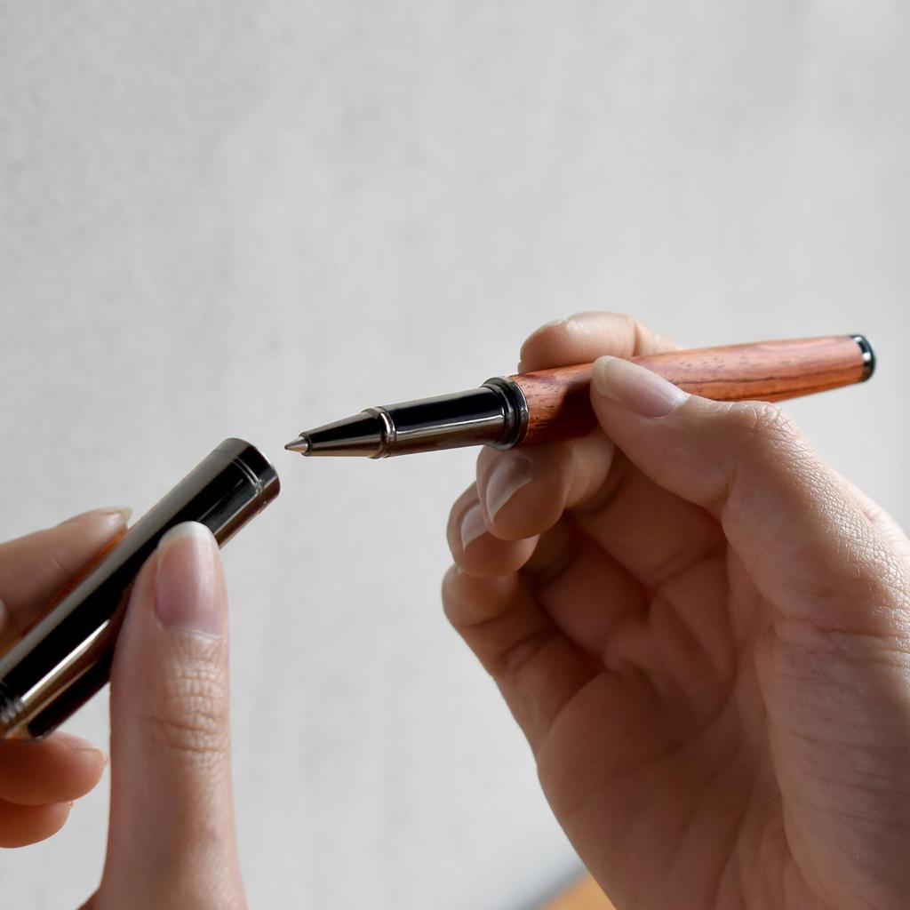 PEN Round Ballpoint Pen with Precious Wood "BALLPOINT SLEEK" (Karin)