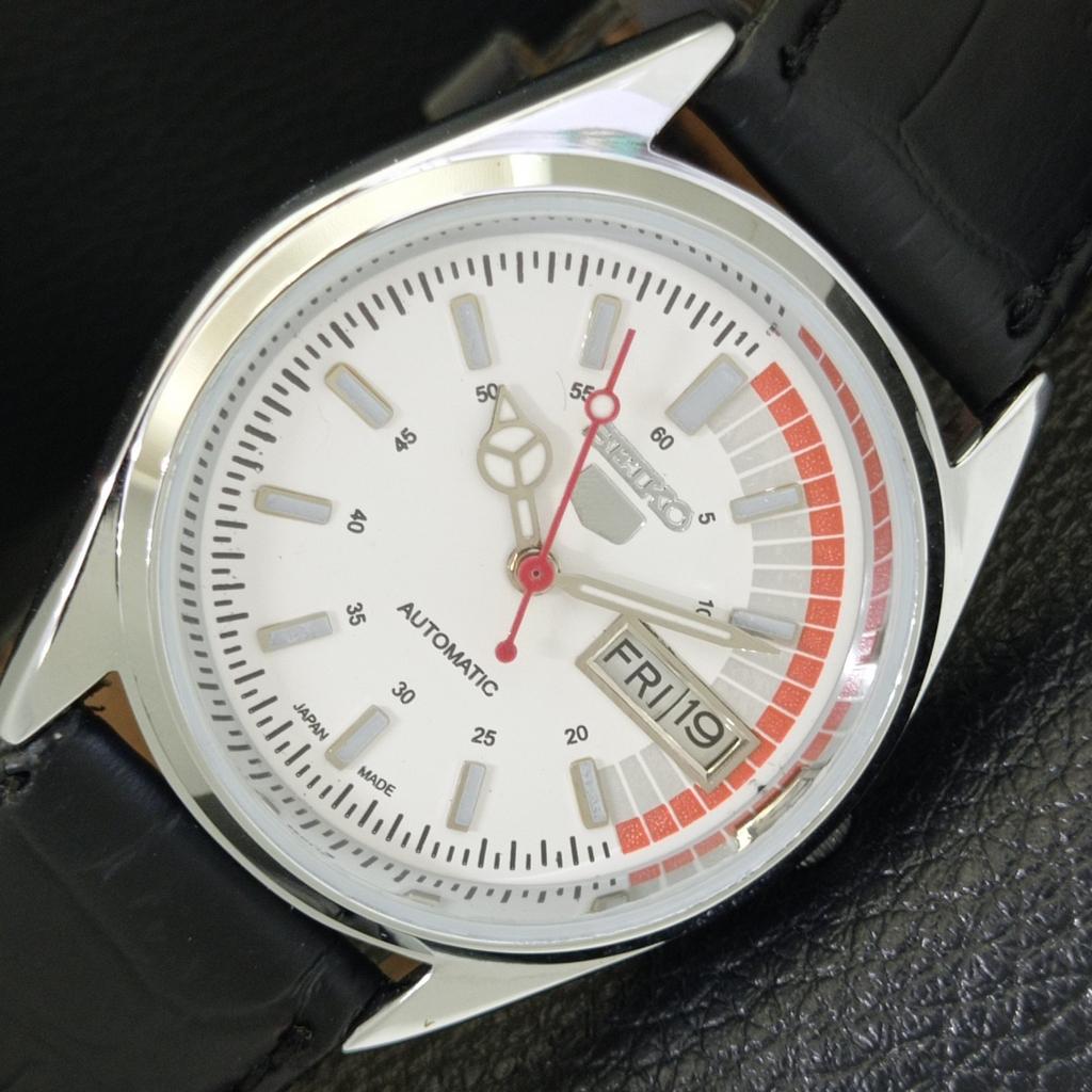 ОТРЕМОНТИРОВАННЫЕ СЕЙКО 5 АВТОМАТИЧЕСКИЕ 6309A ВИНТАЖНЫЕ ЯПОНСКИЕ МУЖСКИЕ БЕЛЫЕ ЧАСЫ a441882-4