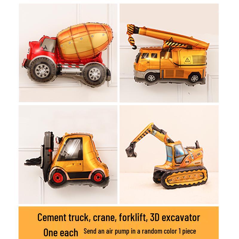 2-3 Year Old Boys' Car Balloon Birthday Party Decoration Set