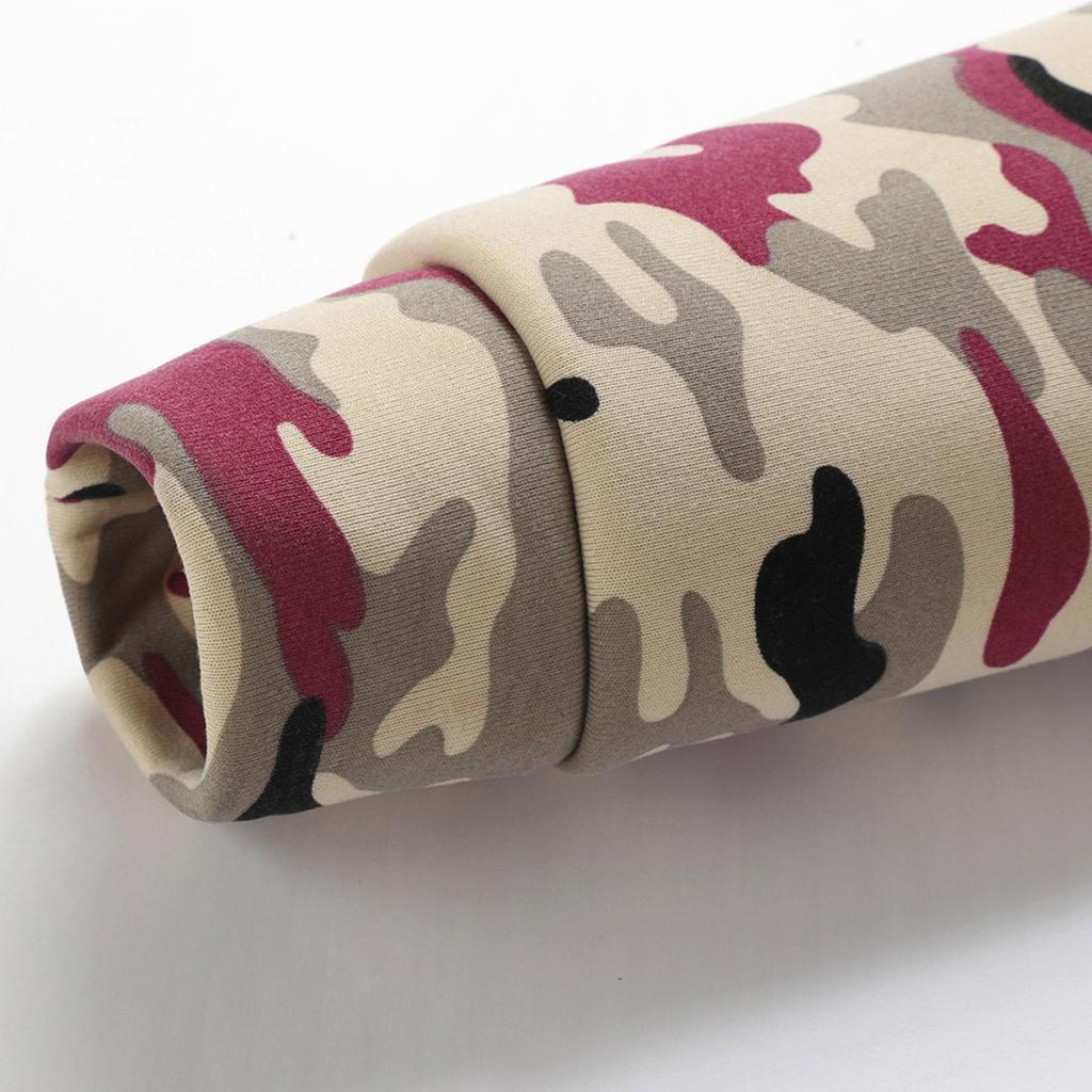 Men's Zip Utility Pullover Camouflage Quilted Sweater Slim Fit Turtlenck Warm Dress Sweatshirt