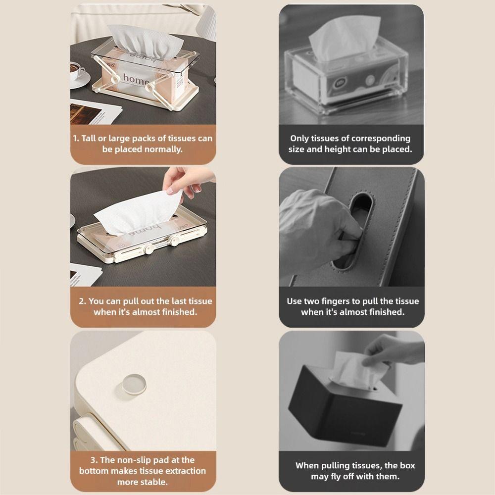 Gifts Liftable Spring-loaded Tissue Box Foldable Portable Tissue Storage Container Large-capacity Tissue Tool