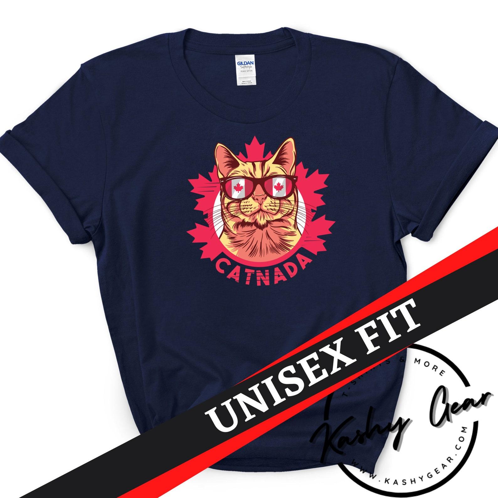 Canada Shirt | Cat Lover Gift | Proud To Be Canadian Tee | Gift For Men Women | Funny Cat Mom Dad | Tshirt For Him Her Unisex S