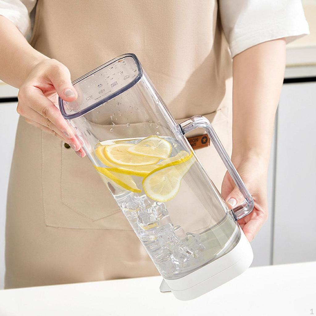 Drink Container with Lid for Water, Large Jug Home Use, Cold Beverage Pitcher