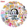 Cartoon 52pcs Lankybox Sticker Waterproof Reusable Graffiti Luggage Decor Kids