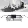 Expandable Dish Drying Rack In Sink Iron Kitchen Utensil Dish Holder Drainer Space Saving for Dishes Plates Bowls
