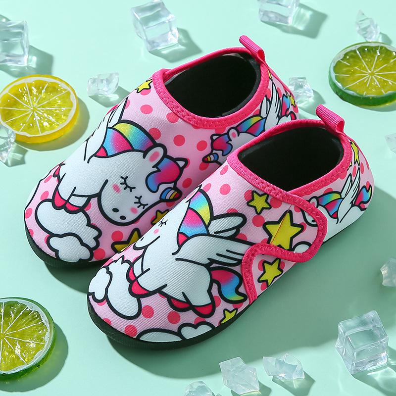 

Детская пляжная обувь для дайвинга, снорклинга, плавания, для ходьбы по реке, с нескользящей подошвой, приморская обувь-носки для кожи, носки, обувь для аквапарка 220 Suitable for foot length 21-21.5