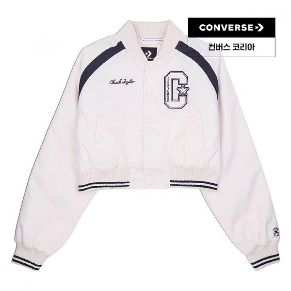 

Converse Outer Retro Chuck Graphic Varsity Jacket Egret 10027978 A02 80