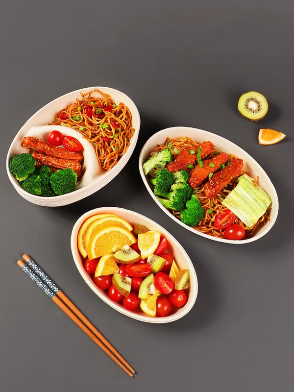 Jednorázová oválná papírová miska z dužiny