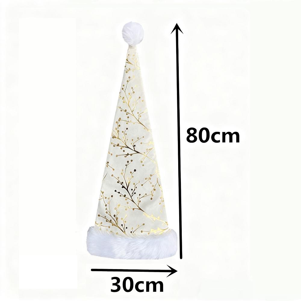 Christmas Plush Hat Decorative Gold Stamping Hat Holiday Hat Hot Gold For Gift New Year Christmas