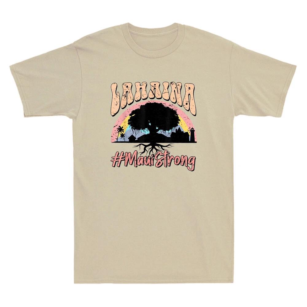 Maui Lahaina Hawaii Banyan Tree Strong Quote Vintage Men s Short Sleeve T-Shirt S