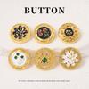 5pcs Chinese National Style Hollow Metal Buttons Hanfu Tang Suit Jacket Gold Buttons Coat Trench Coat Suit Button Accessories