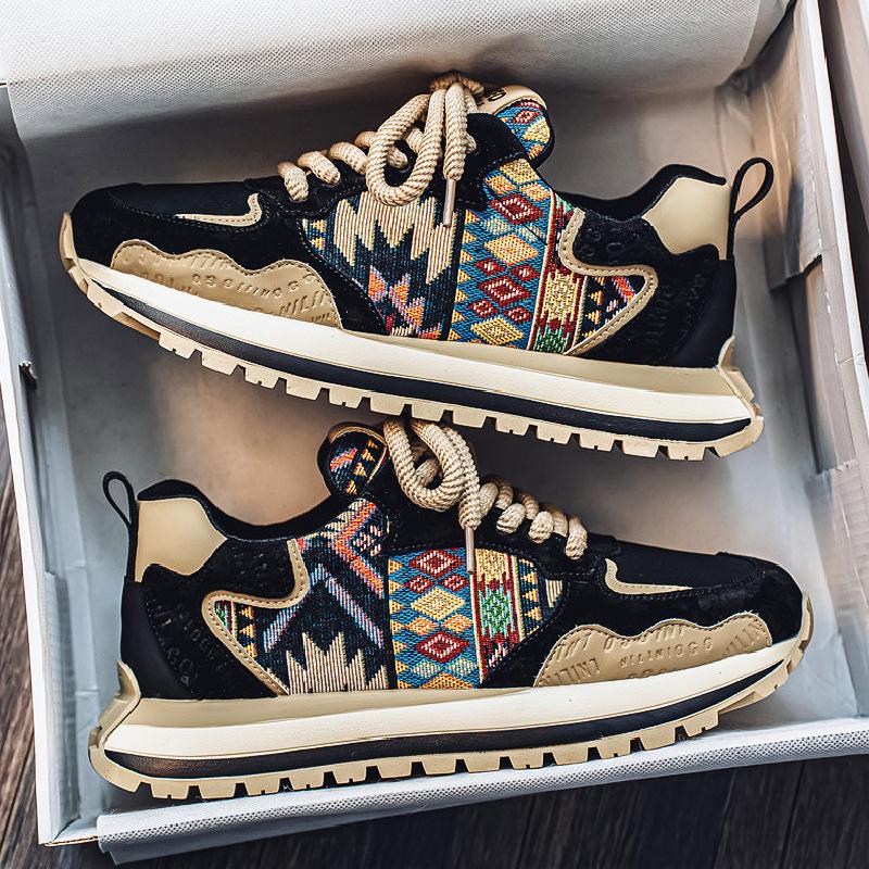 European Station Men's Shoes Winter Velvet Warm Internet Celebrity Explosion High Sense Leisure Sports Men's Dad Forrest Gump Tide Shoes