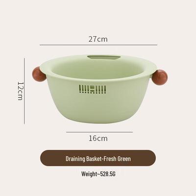 Abay Double-Layer Fruit Washing Drain Basket