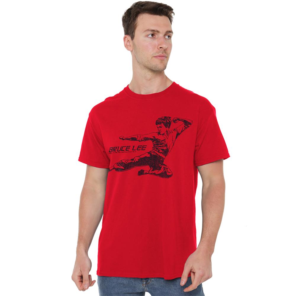 Bruce Lee Unisex Adult Line Kick T-Shirt