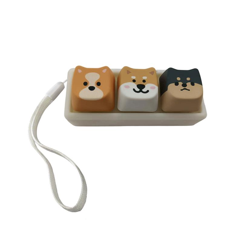 Schattige Dierlijke Keycap Sleutelhanger, Lichtgewicht Decoratie Voor Tassen En Sleutels, Niet-Afleidende Stressverlichter Voor Werk - Dierlijk Ontwerp