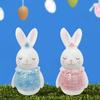Kleines Harz-Kaninchen-Ornament Miniatur-Häschen-Figur Desktop-Kunstskulptur für Außenbereich Garten Tischplatte Osterdekoration