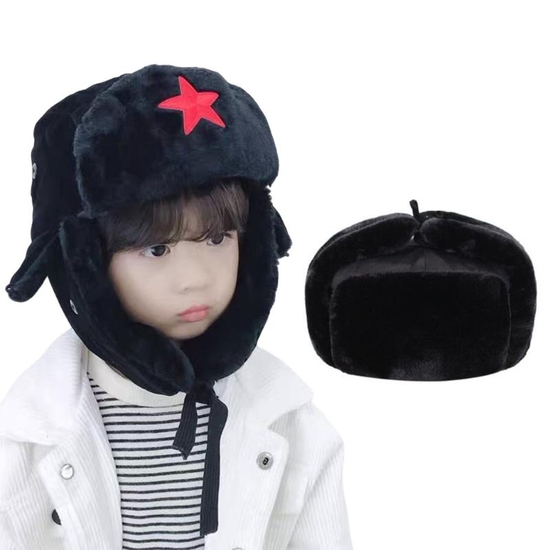 Russian Hat Autumn And Winter with Earflaps Cosplay Hat Winter Picture Props Thick Faux Fur Thicken Bucket Hat