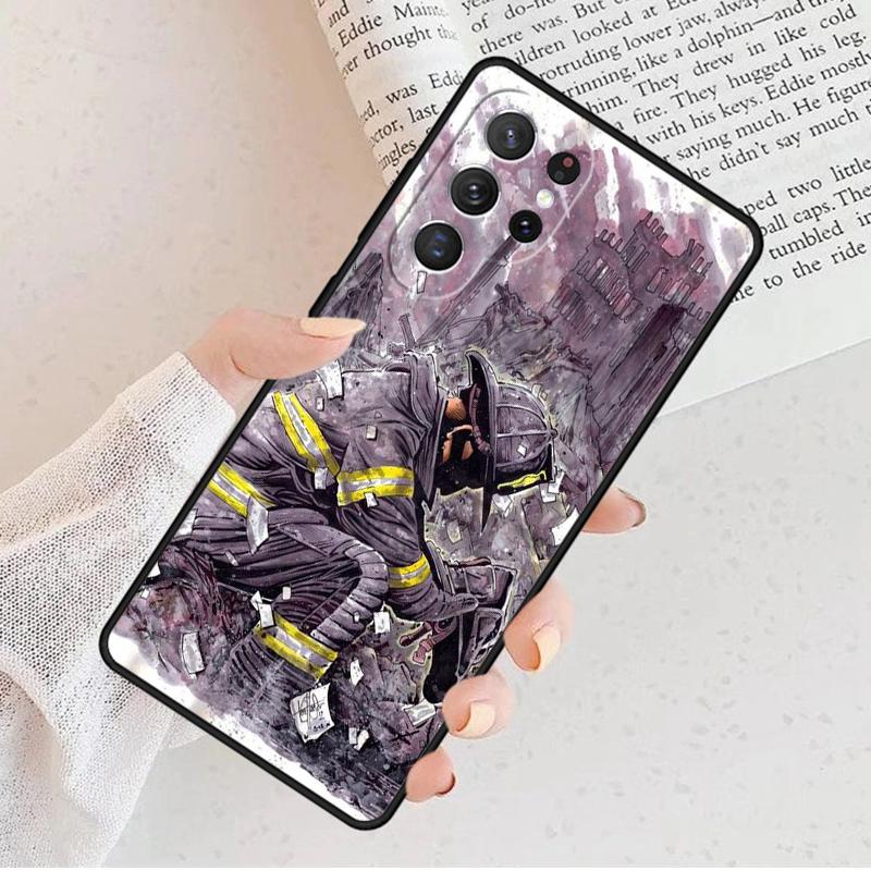 Firefighter Fire Love Phone Case For Samsung Galaxy S25 S23 S30 S8 S21 S20 FE S24 S22 Note 10 20 S8 Plus Lite Ultra