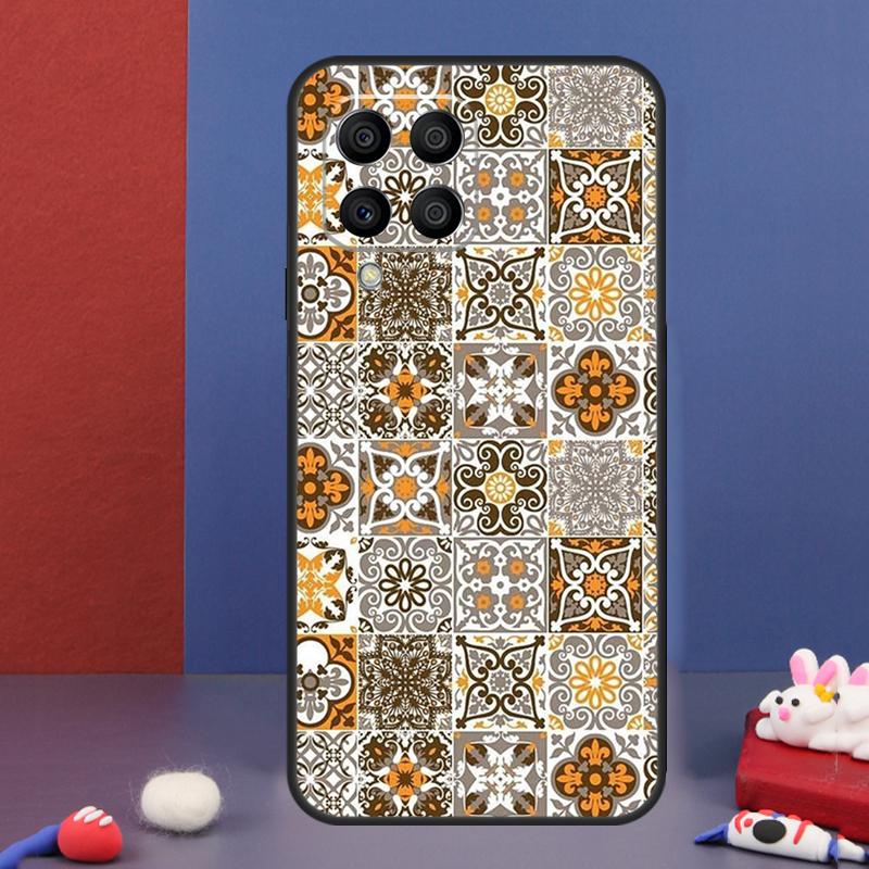Boho Tile Mosaic Aesthetic Case For Samsung Galaxy M13 M53 M06 M16 M31 M11 M35 M55 M15 M56 M36 M12 M32 M52 M14 M34 M54