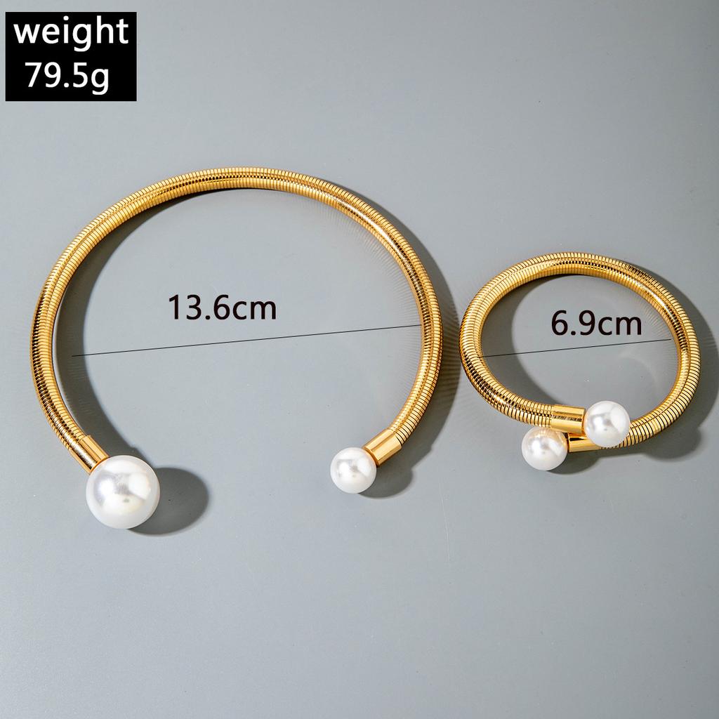 Design Niche Collar Cold Wind Snake Bone Chain Adjustable Pearl Bracelet Versatile Personality Necklace Hand Jewelry