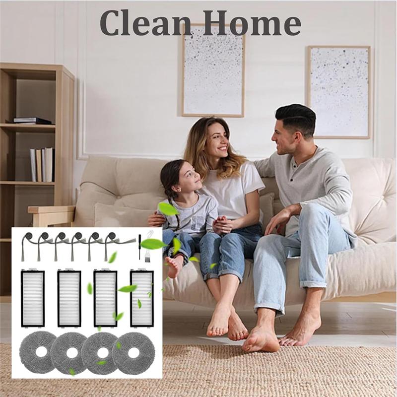 

A65T-Replacement Parts For Roborock Saros Z70 Vacuum Cleaner Side Brush Hepa Filter Mop Cloth Kit