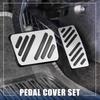 Automatic Brake Gas Pedal Cover Kit fit for Cadillac XT4 XT5 2014-21 Silver Tone