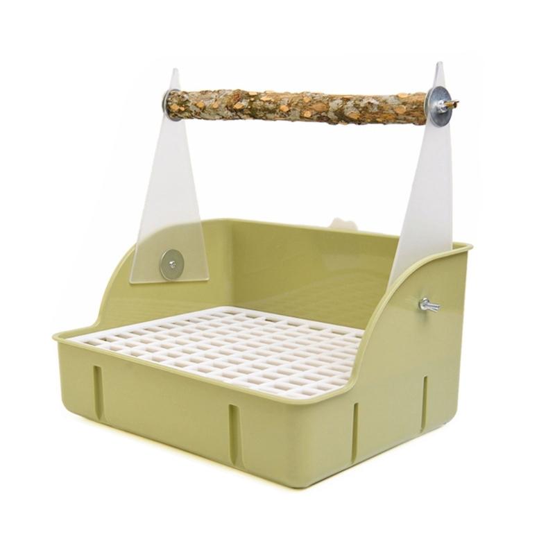 

Small Bird Perch,Bird Play Stand,Portable Training Parrot Playstand,Bird Cage Toy for Cockatiels Conures Parakeet зелений