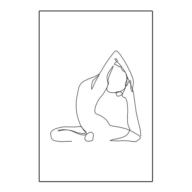 Abstract One Line Yoga Simple Drawing Prints Poster Canvas Painting Modern Wall Art Pictures Living Room Bedroom Home Decoration