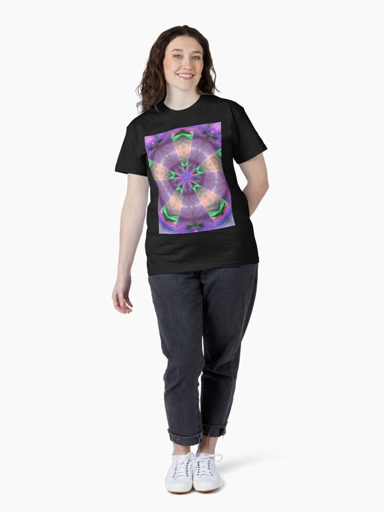 Pentangle Pastel Shades Multicolored Kaleidoscope Pentangle Pattern 10 Classic T-Shirt