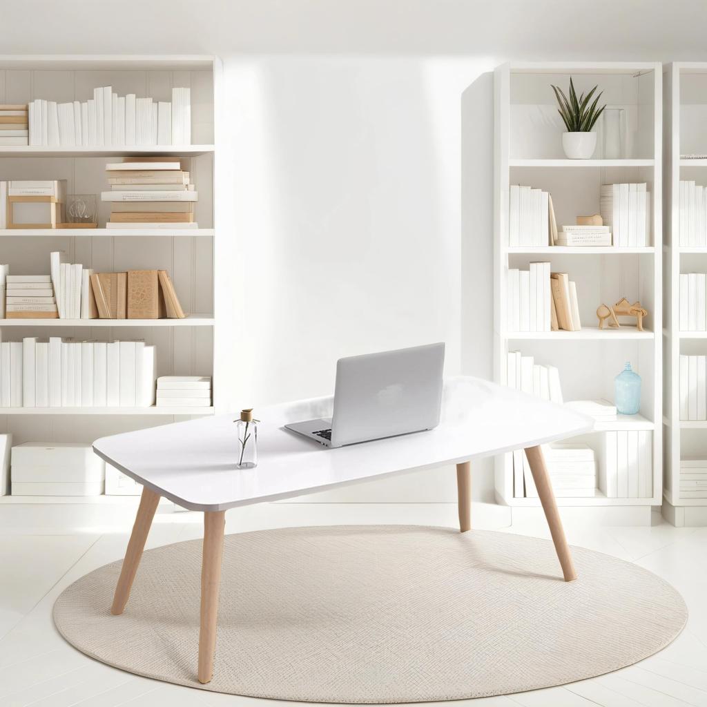 ZONESUM Coffee Center Width 80 x Depth 40 x Height Perfect for Living Wooden Scandinavian Simple and Easy Assembly Table, Table, 42.5cm, Rooms, Desk,