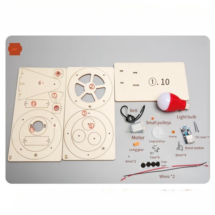 1 Satz Grundschüler Wissenschaftliches Experiment Einfacher Handgenerator Kindertechnologie Kleine Produktion Kinderhandarbeit