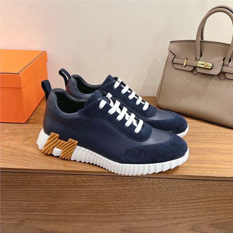 European high-end sports and leisure shoes new breathable simple leather lace-up running trend sports shoes
