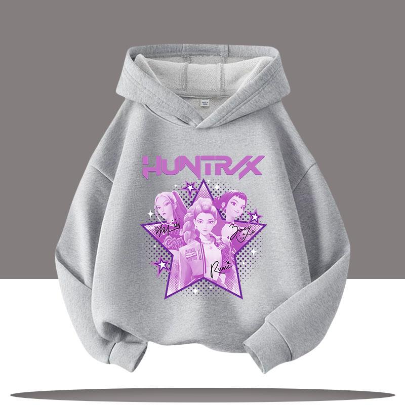 Høst 3D KPop Demon Hunters Trykte Hettegensere Moteable Casual Sport Langermet Barne Gutt og Jente Barn Unisex Hettegensere