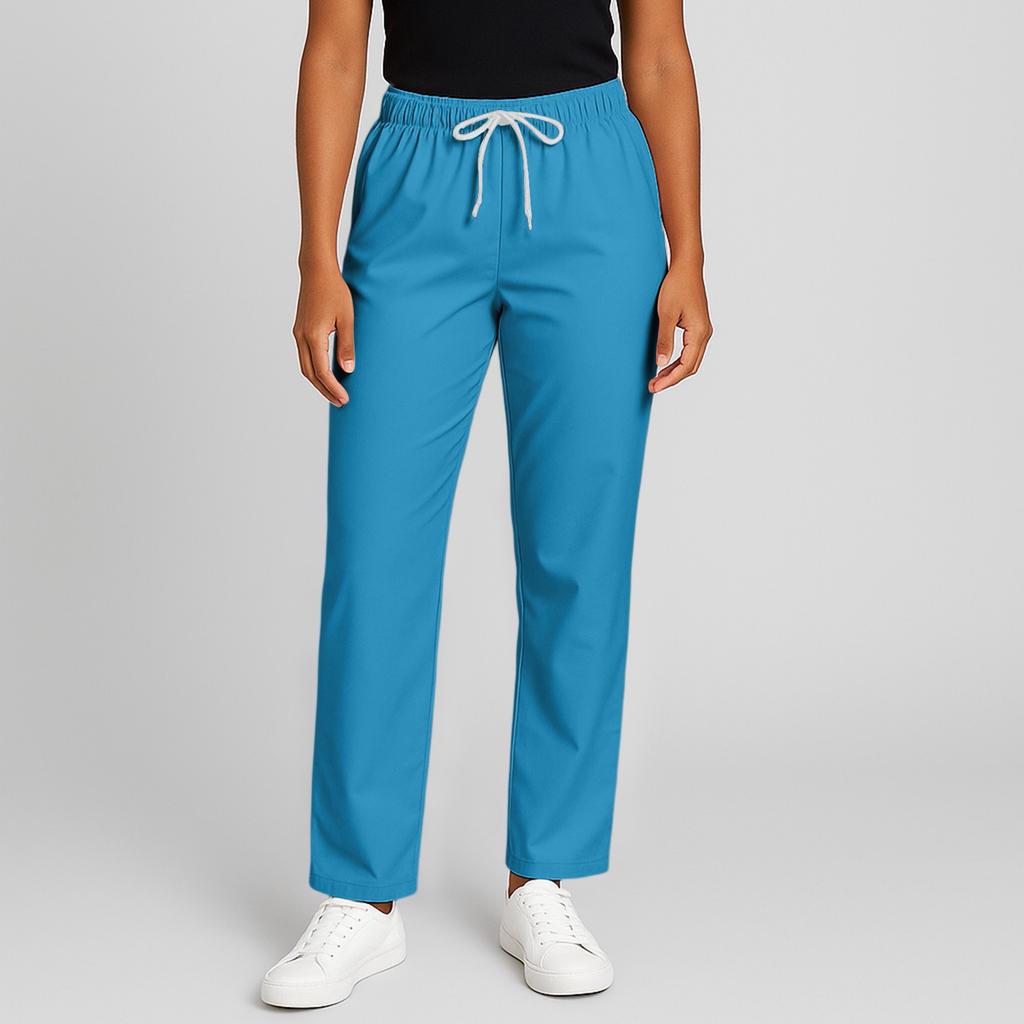 Modische Damen-Freizeithose mit Kordelzug, elastischem Bund, Taschen und Schutz