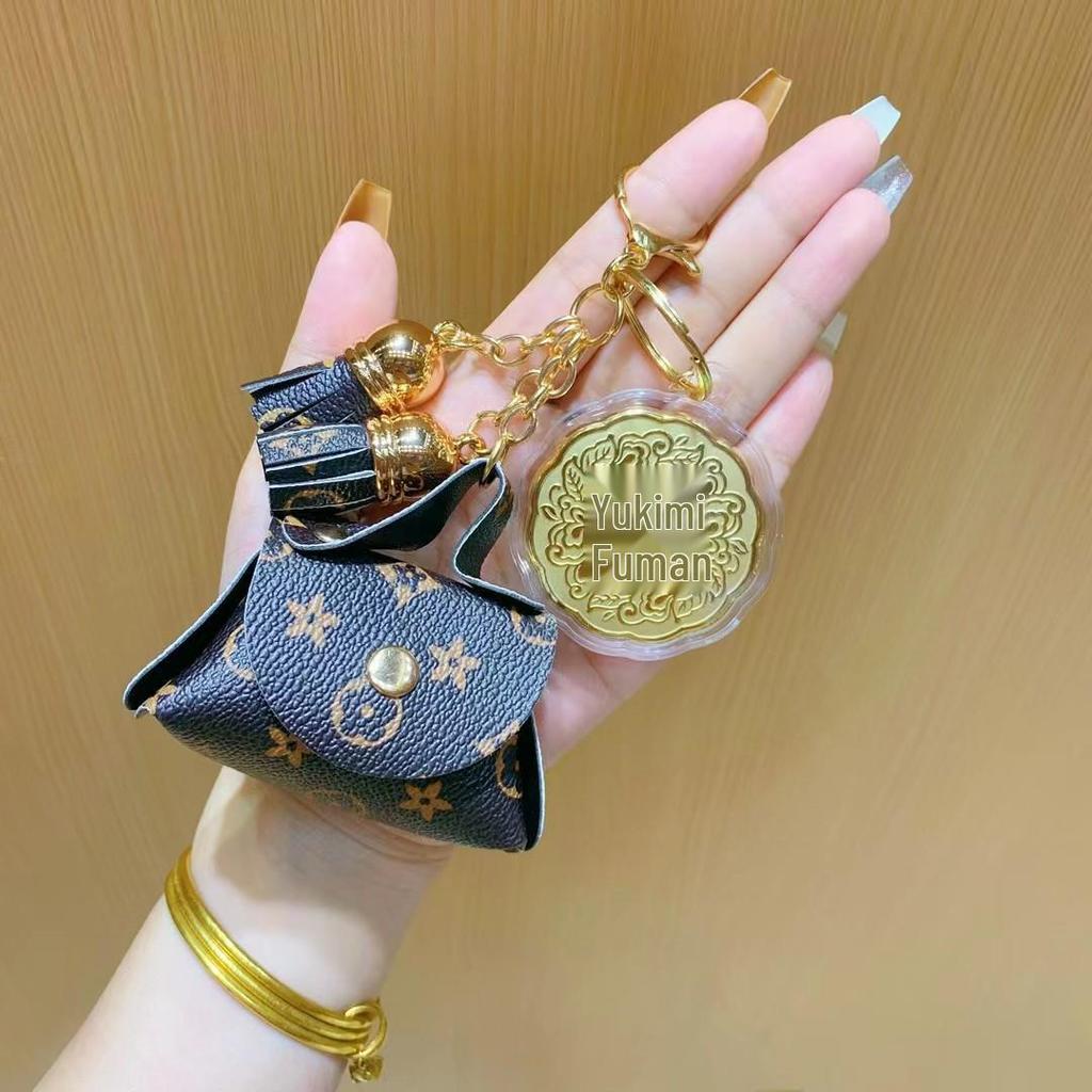 999 Pure Gold Year of the Horse Keychain: Mid-Autumn Festival Good Luck & Prosperity Lanyard for Daily Riches