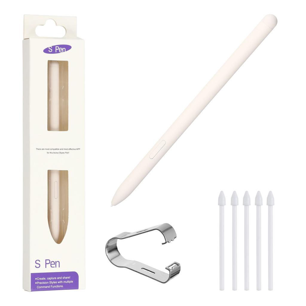 עבור סדרות Samsung Galaxy Tab S10/Tab S9 עט סטיילוס רגיש ללחץ עם 5 קצוות עט (ללא לוגו)