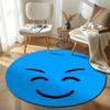 Whimsical Round Sun Multicolor Rug Mat, Non-Slip Floor Mat for Office