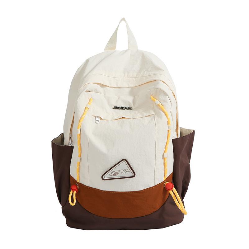 School Bag Female High Value Retro Trend High School Students Large Capacity Backpack Wide Shoulder Strap Primary School Students Lightweight Backpack