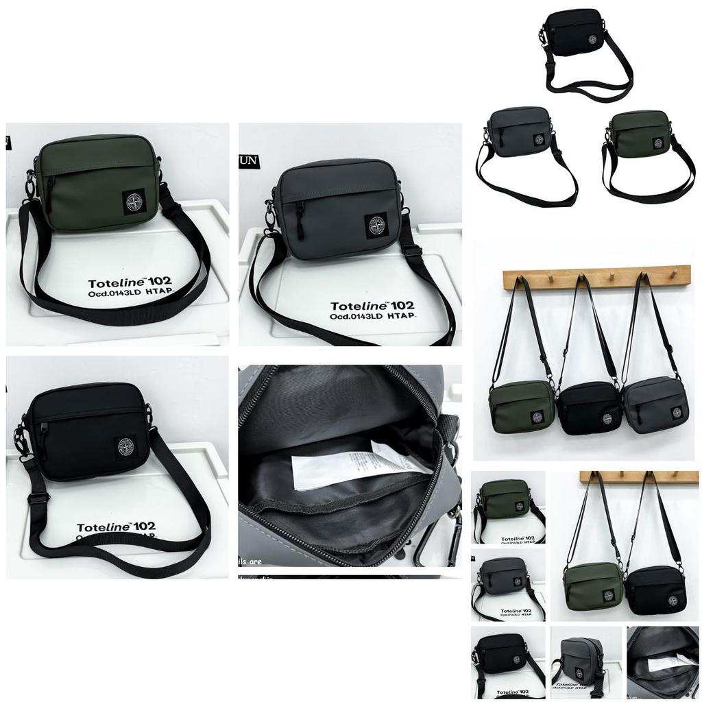 Compact Shoulder Bag For Daily Use Sleek Design Unisex Synthetic Leather Black Gray Military Green 18x14x6cm